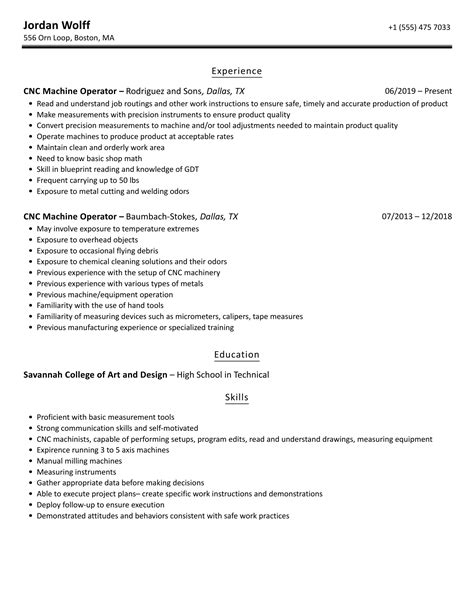 cnc lathe machine operator resume samples|lathe operator resume examples.